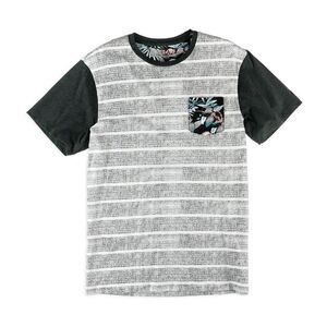 Silver Lake Mens Tweed Stripe Pocket Graphic T-Shirt, NWT